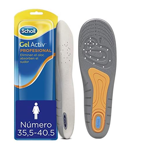 Scholl Plantillas Gel Activ Profesional para mujer, para calzado trabajo, absorción de impactos y amortiguación, talla 35.5 - 40.5, 1 par (2 plantillas)