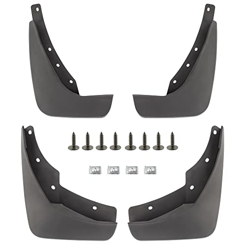 Image of BOXI Set of 4 Front and Rear Side Splash Guards Mud Flaps Mudflaps Mudguards Compatible for Volvo XC60 (FWD) 2.0L 2018 2019 2020 2021 2022 | Replace 31435990 31435991
