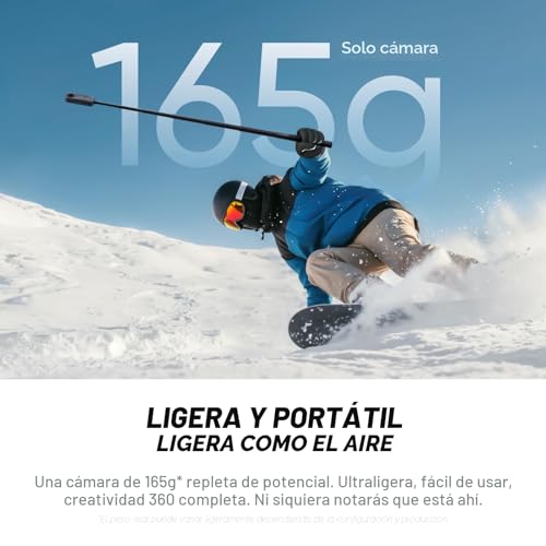 Miniatura 2 de Insta360 X4 Air Negro Grafito Paquete De Principiante - Cámara 165 G Con Resolución 8k Y 360 , Efecto Selfie Stick Invisible, Lentes Reemplazables, Graba Primero Y Encuadra Después, Anti Viento