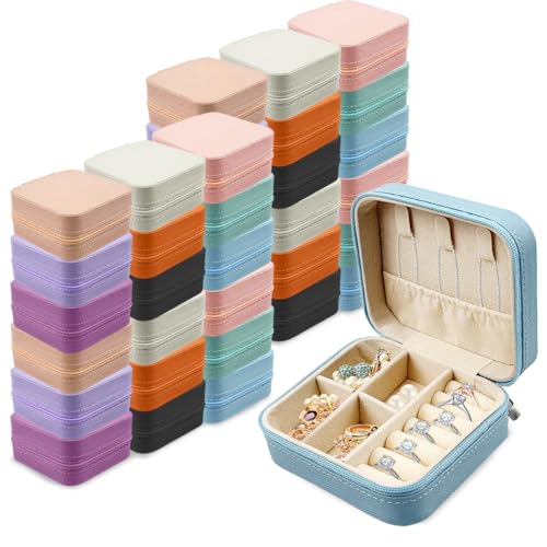 Esamploe 36 Pcs Mini Jewelry Travel Case,Mini Jewelry Box for