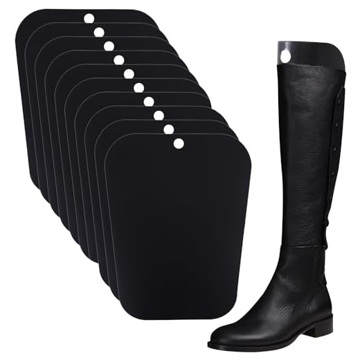 Ruisita 5 Pairs (10 Sheets) Boot Shaper Form Inserts Boots Tall Support for Women and Men (16 inches, Black)