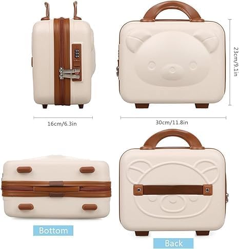 KRESHU- Bear Portable Makeup Case, Cosmetic Carrying Case Travel Beauty Case Fashionable Students Kids Water Proof Cosmetic Travel Case,(Pack of 1) 3