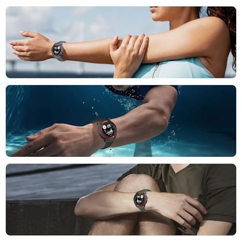 Image of XMUXI Compatible with Garmin Instinct 3 45mm Watch Strap Silicone Sport Replacement Band for Instinct 3 Solar 45mm /Instinct 3 Amoled 45mm with Stainless Steel Buckle(NO WATCH)