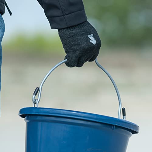 Classic Equine Barn Gloves (3-Pair), Black, Kid