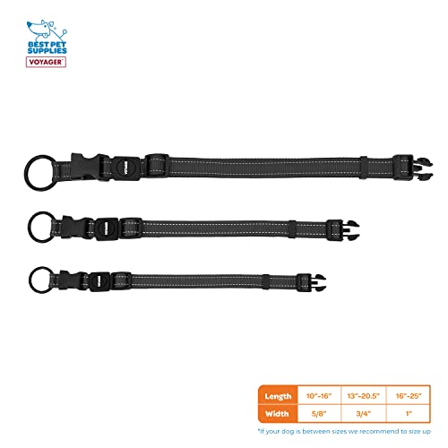 Best Pet Supplies Reflective Dog Collar with Adjustable Length, Heavy-Duty Buckle, and Strong Leash D-Ring, Training, Walking - Image 4