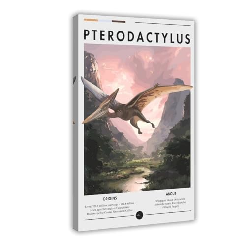 Ptérodactyle sur toile pour sublimer la décoration de votre chambre à coucher