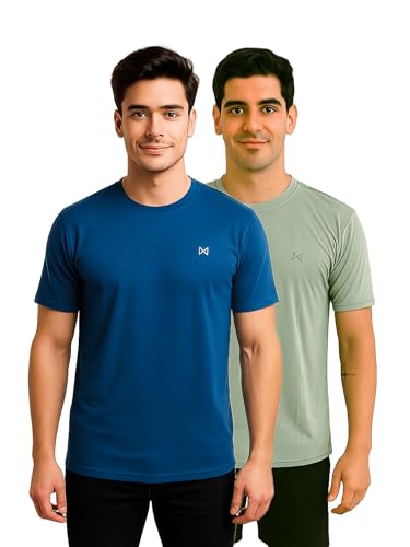 Image of Force NXT Men's Premium Microfiber Fabric Solid T-Shirt | Round Neck Half-Sleeves T-Shirt for Men | Sweat Wicking with Label Free for Daily Uses