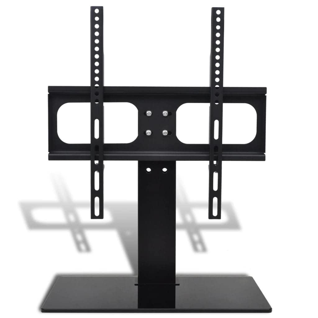 Supporto TV per schermi da 26-42 pollici fino a 30 kg, VESA 400 x 400 mm, regolabile in altezza, stabile base in vetro e acciaio