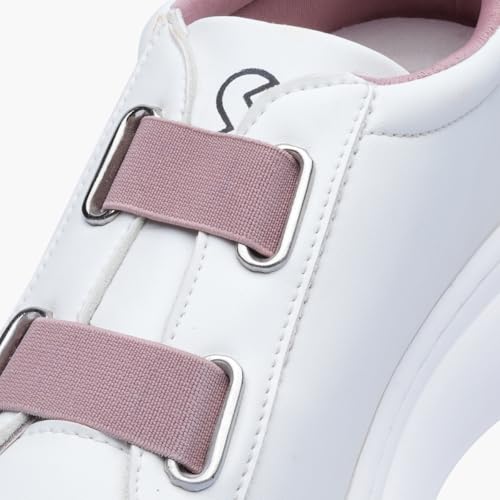 Image of SOLETHREADS Peach Sneakers for Women|Casual Shoes|Comfortable|Stylish|Trendy| Lightweight |Party Shoes for Women