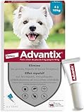 Advantix Petit Chien entre 4 et 10 kg – Pipettes pour chien contre 6 parasites – Traitement en pipette pour une protection en continu pendant 4 semaines – 4 x 1,0 ml