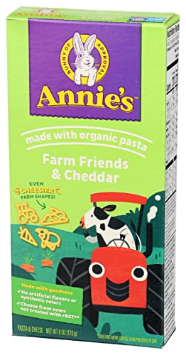 Image of Annie's Farm Friends and Cheddar, Made with Real Cheese and Organic Pasta, 6 oz (Pack of 2)