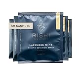 Rishi Tea Lavender Mint Herbal Tea - Organic, Caffeine Free Sachet Tea Bags, Calming Lavender with Peppermint & Sage - 50 Count