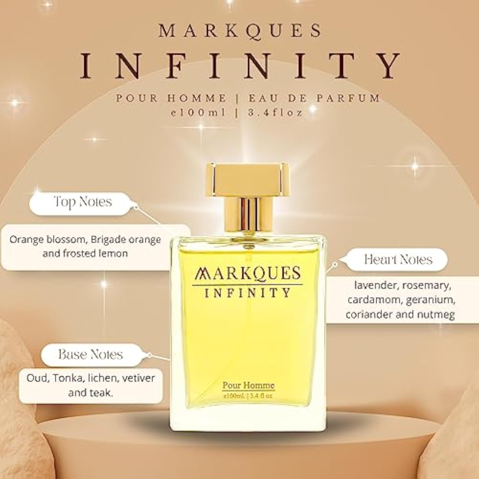 Infinity Liquid Fresh Perfume, Eau De Parfum for Men, 100ml