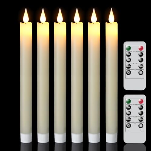 Bougies LED avec télécommande et minuterie réglable pour une flamme oscillante