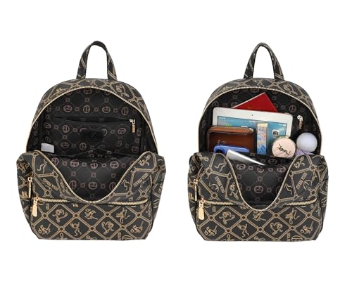 Image of JULIE FERRARO Small Backpack Purse for Ladies Women Fashion Multi Pockets Daypacks with Front Zip Pocket