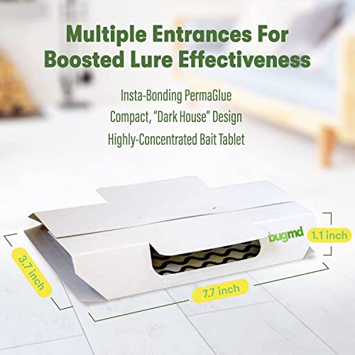 Bugmd Cockroach Catcher (12 Pack) - Roach Trap, Cockroach Killer, Indoor Home Sticky Glue Insect Traps #TOP1