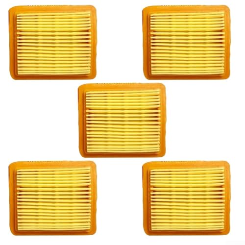 Lot De 5 Filtres à Air Pour Moteur Honda GX50 GX-50 4 Temps - Dimensions 80x70x20 Mm, Couleur Jaune - 3