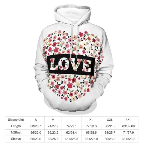 Sweat à Capuche Fleur d'amour - Pull Oversize pour Vos Sorties Citadines et Week-ends Cocooning - 2