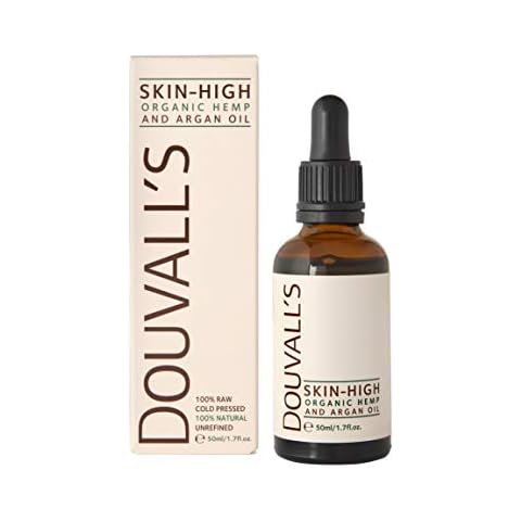 Douvall’s Skin-High Organic Hemp and Argan oil 50ml | Organic, Natural & Unrefined Argan & Hemp Seed Oil | Soothing & Calming Skin | Dry skin | Acne Skin | Anti Aging | Face Oil for Glowing Skin Cover