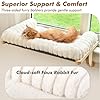 valigogo Cloud-Soft Cat Window Sill Perch with Zipper Designed Cushioned Bed, Supportive Cat Window Seat with Premium Solid Wood & Sturdy Metal Frame, Pet Hammock Bed for Large Cats (Large, White) #1