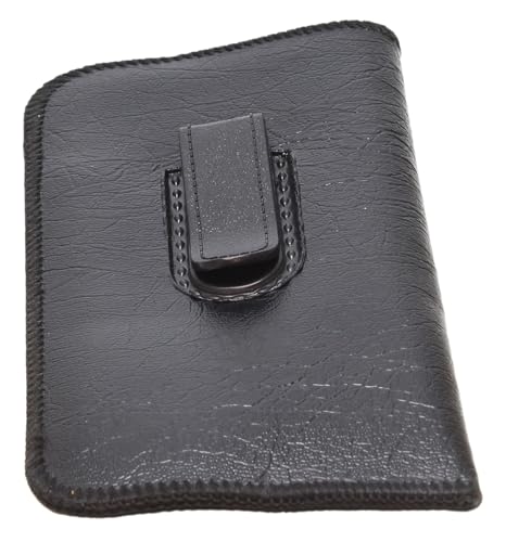 Image of Calabria S-41 Soft Slim Slip In Eyeglass Case w /Pocket Belt Clip PU Leather Mens Womens Glasses Holder Pouch Sleeve Storage