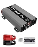 DATOUBOSS Inverter 12v 220v/230v Onda Pura 2000w, Inverter Onda Pura 2000w, Convertitore 12v 220v, Con Presa AC e Porta USB 3A Per Casa, Camper, Camion (SAK-12v2000w)