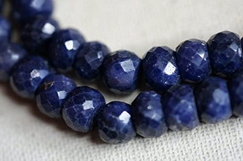 Perles de saphir naturel 7.7x5mm pour créer vos propres bijoux
