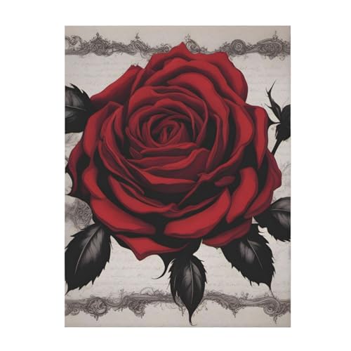 Couverture super douce plaid lit canapé impression rose gothique légère