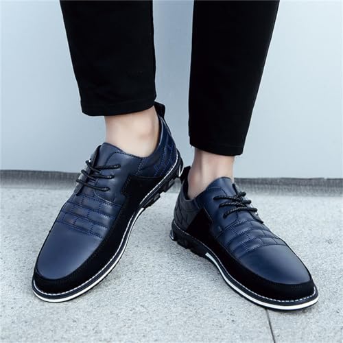 Image of Mens Business Casual Loafers Shoes for Male Lace-up Stylish Work Office Working Oxfords