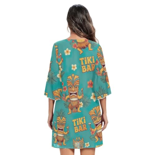 Robe hawaïenne en mousseline pour vos soirées plage et vacances d'été - 4