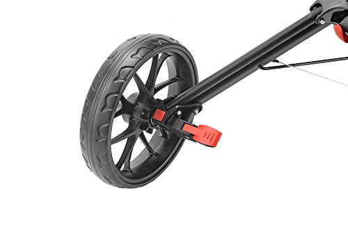 CaddyTek 3 Wheel Golf Push Cart - Deluxe Quad-Fold Compact Push & Pull Folding Caddy Trolley - Caddylite 15.3 V2 - Thumbnail 7