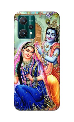 Image of Printed Hard Back Cover Case for Realme 9 Pro 5G Back Cover (Radha Krishna) -1803