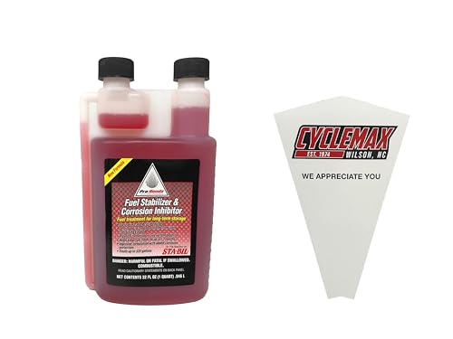 CYCLEMAX One Pack Compatible with Honda Fuel Stabilizer & Corrosion Inhibitor 08732-3200 Contains One 32oz Bottle and a Funnel