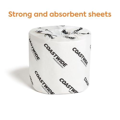 Image of Toilet Paper - 1-Ply, White, Unscented, 96 Rolls /Case, 1,000 Sheets /Roll, Septic Safe, Durable and absorbent