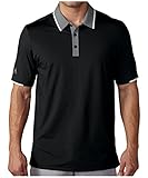 adidas Golf Men's Climacool Performance Polo Shirt, Black/Vista Grey S, Medium