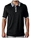 adidas Golf Men's Climacool Performance Polo Shirt, Black/Vista Grey S, Medium