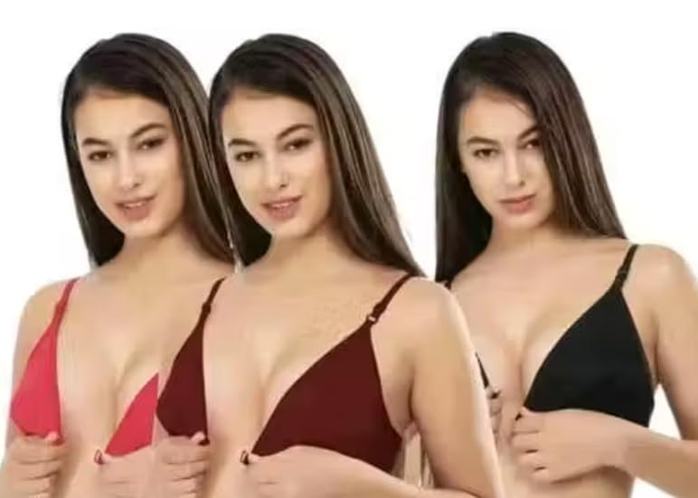Women's Nursing Bra with Front Opening, Cotton Blend,Adjustable Straps, Wire-Free, Full Coverage, B Cup (in, Numeric, 36, B, Regular, multi3)-picture-16