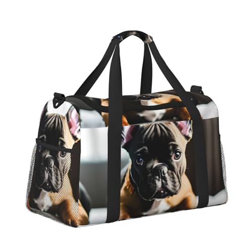 French Bulldog print Weekender Overnight Carry On Bag Gym Luggage Bag Duffel Bag for Travel Women3
