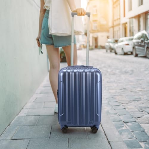 2-Piece Luggage Set 20" 14" Airline Approved TSA Lock Expandable 360 Silent Spinner Wheels Protective Bumpers Telescoping Handle for Business Travel Vacation International Cabin Storage (Blue)2