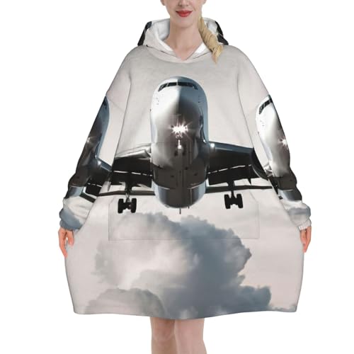 Couverture à capuche avion EdWal cadeau femme idéal pour une douceur pelucheuse unique