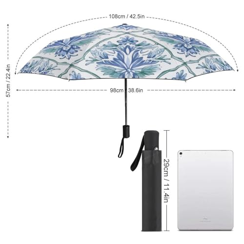 Parapluie imprimé paon de Boukhara Ikat | Toile de qualité supérieure manuelle - 2