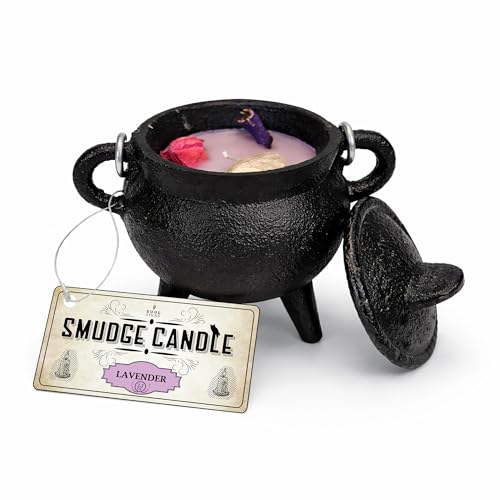 Reusable Cast Iron Cauldron Candle with Lid