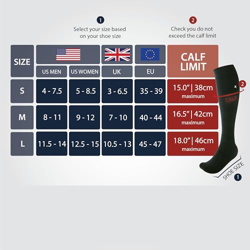 Image of Rymora Compression Socks for Men and Women - for Sports, Running, Flying, Work & More
