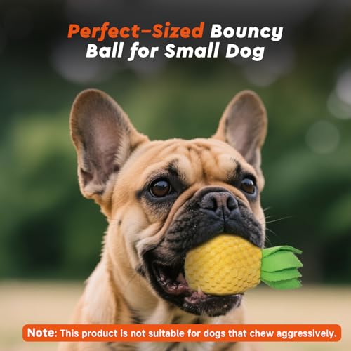 Image of Interactive Dog Toys Ball Small, 2.1 inch Bouncing Rotating Ball, Pet Toys for Small Dogs, USB Rechargeable (Matte Orange)
