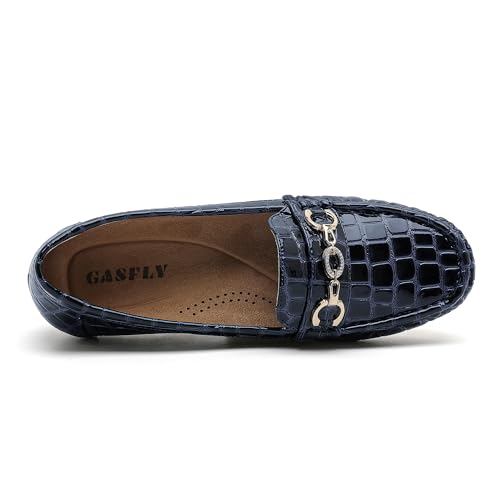 Image of Women's Business Loafers Work Casual Flats Shoes Lightweight Penny PU Leather Slip On Walking Shoes