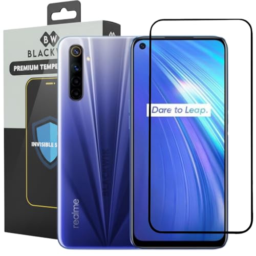 Image of Blackwik Tempered Glass for Realme 8 5G / Realme 7 / Realme 6 / Realme 6i / Narzo 30 5G / Narzo 30 / Narzo 30 Pro 5G / Narzo 30 Pro /Narzo 20 Pro with Edge-To-Edge Coverage | Easy Installation Kit (Black)
