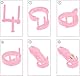 LoversToy Keuschheitsgerät für Männer - Kunststoff Peniskäfig mit Schloss und Penisring, Leichter Keuschheitsgürtel für Erwachsene, BDSM-Fetisch, Sexspielzeug für Männer (Lang, Schwarz)