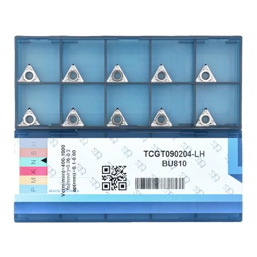 CDBP Carbide Inserts for Aluminum TCGT1.8(1.5)1 TCGT 090204-LH for Turning Carbide Aluminum Inserts Metal Cutting 10PCS