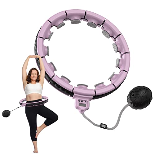 Arcwares Smart Hoola Hoops für Frauen, Smart Weighted Hoops für Erwachsene Gewichtsverlust Fitnesskreis Non-Fall Hoops (16Knoten) Cover