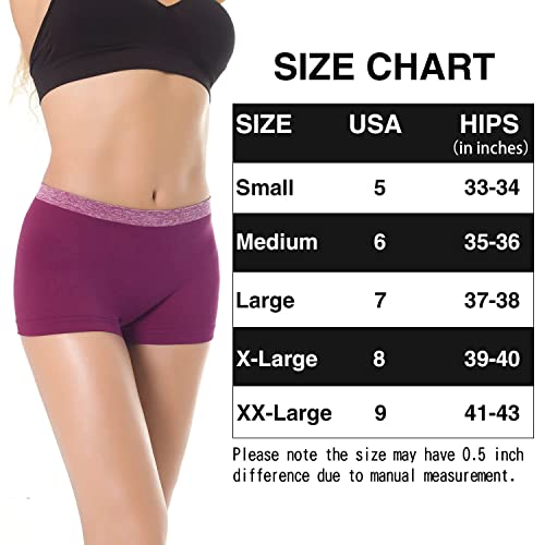 Image of DEEP TOUCH Women Boyshort Underwear Seamless Boxer Panties No Show BoyShorts Panty Breathable Stretch Boxer Briefs for Ladies